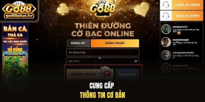 Cung cấp thông tin cơ bản