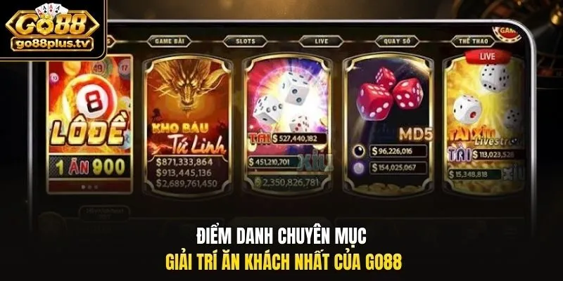 Điểm danh chuyên mục giải trí ăn khách nhất của Go88
